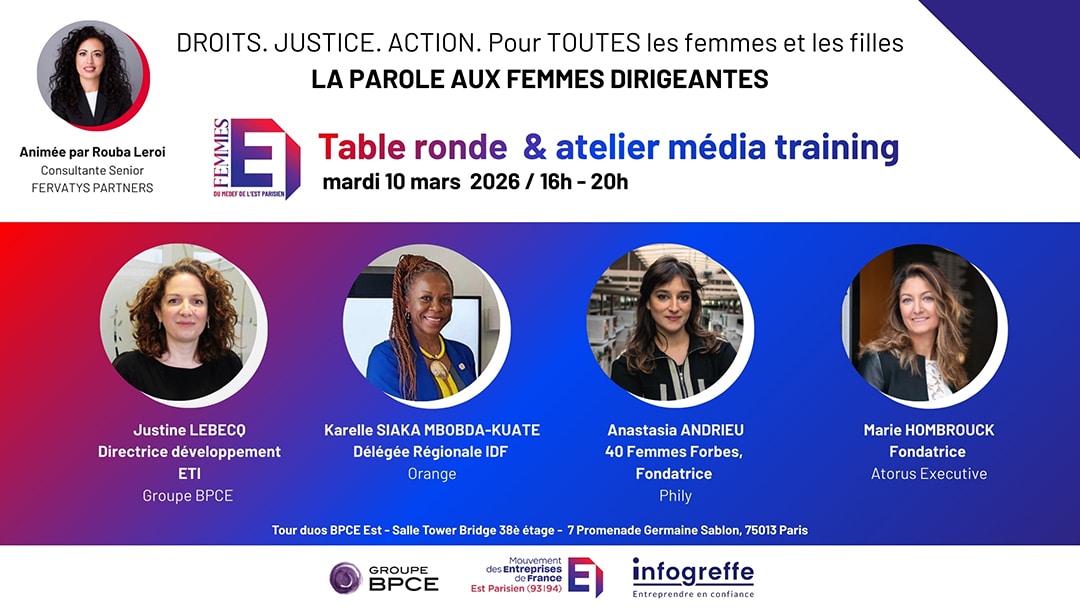 table ronde du réseau Femmes du Medef de l'Est Parisien