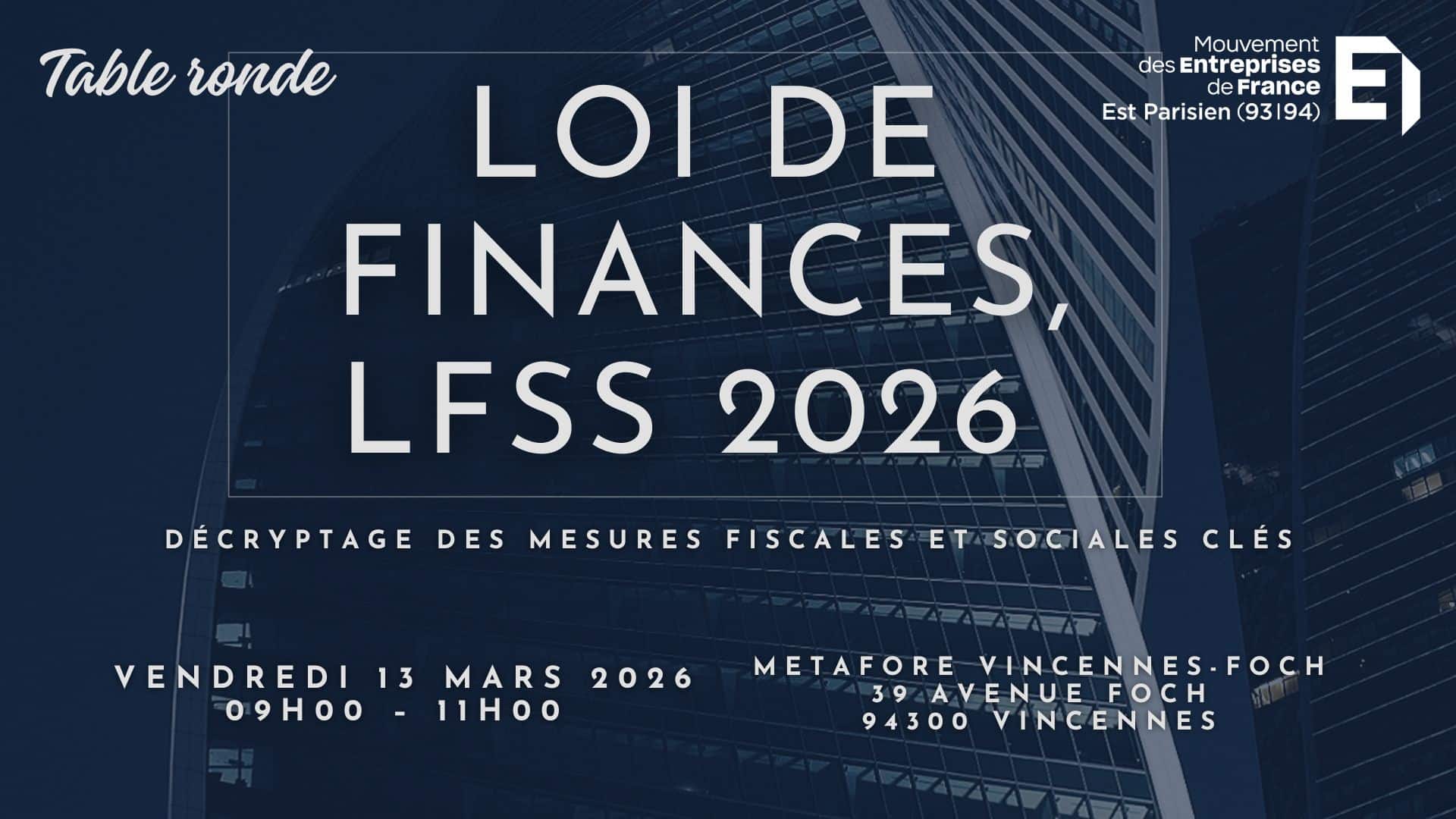 Loi de finances 2026