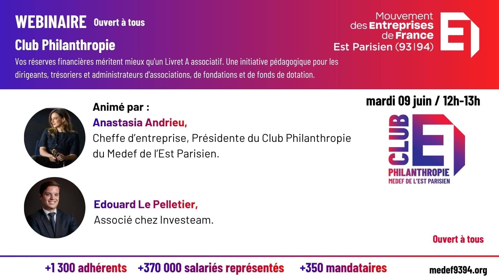 Webinaire Philanthropie